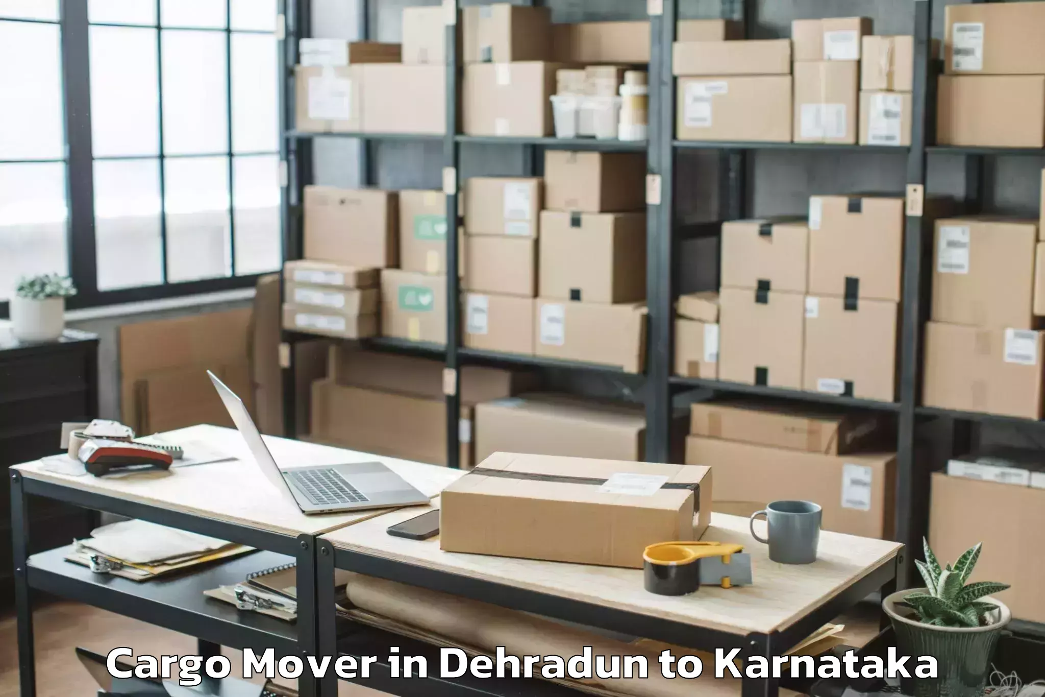 Reliable Dehradun to Reva University Bangalore Cargo Mover